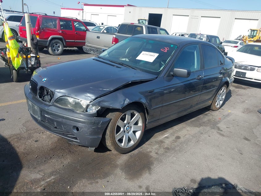 2002 BMW 325I grey sedan gasoline WBAEV33492KL70889 photo #3