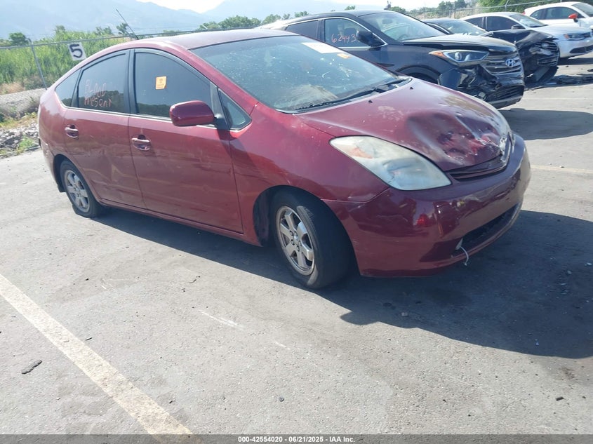 2005 Toyota Prius red sedan hybrid JTDKB20U053013130 photo #1