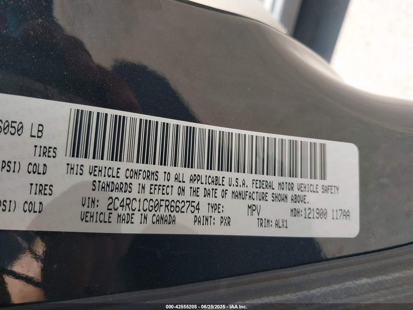 2015 CHRYSLER TOWN & COUNTRY TOURING-L - 2C4RC1CG0FR662754