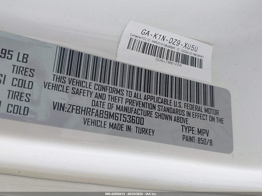 2021 RAM PROMASTER CITY TRADESMAN - ZFBHRFAB9M6T53600