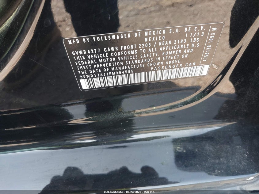 2014 VOLKSWAGEN JETTA 1.8T SE - 3VWD17AJ7EM394595