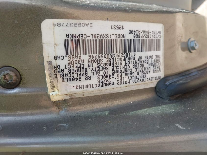 1997 Toyota Camry VIN: 4T1BG22K3V0056746 Lot: 42555616