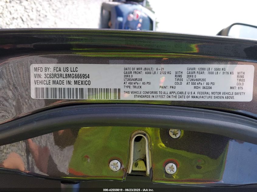 2021 Ram 3500 - 3C63R3RL8MG666954