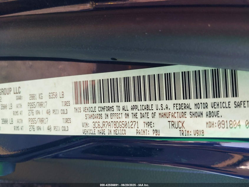2013 RAM 1500 TRADESMAN - 3C6JR7AT8DG501271