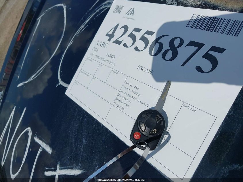 2018 Ford Escape Se VIN: 1FMCU9GD5JUC31920 Lot: 42556875