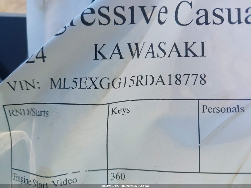 2024 KAWASAKI EX500 ML5EXGG15RDA18778