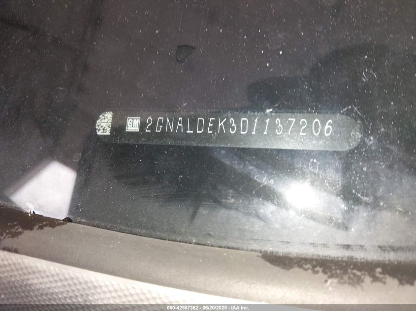 2013 Chevrolet Equinox 1Lt VIN: 2GNALDEK3D1137206 Lot: 42557362