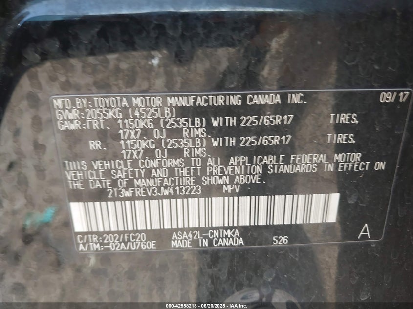 2018 TOYOTA RAV4 XLE - 2T3WFREV3JW413223