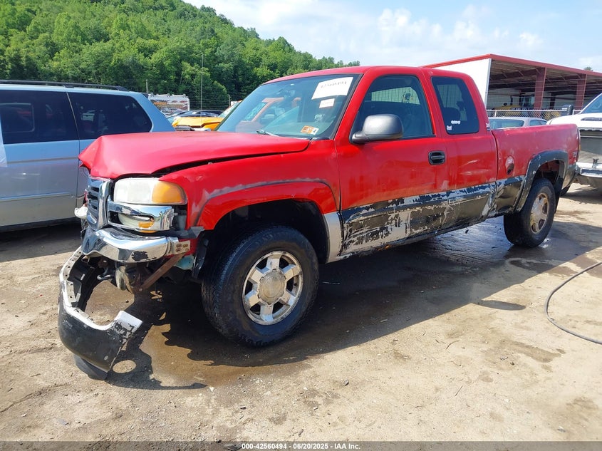 2005 GMC Sierra 1500 Sle red truck gasoline 1GTEK19B05Z217058 photo #3