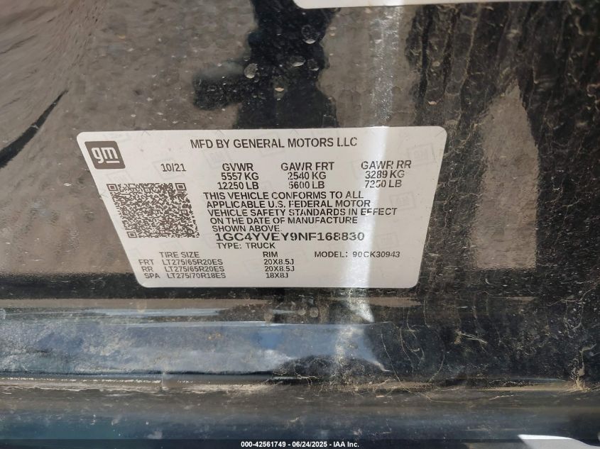 2022 Chevrolet Silverado 3500hd - 1GC4YVEY9NF168830