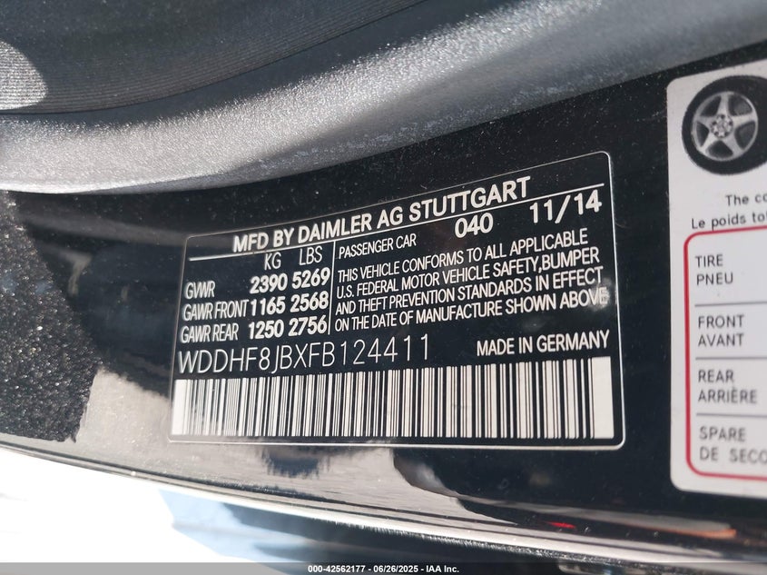 2015 MERCEDES-BENZ E 350 4MATIC - WDDHF8JBXFB124411