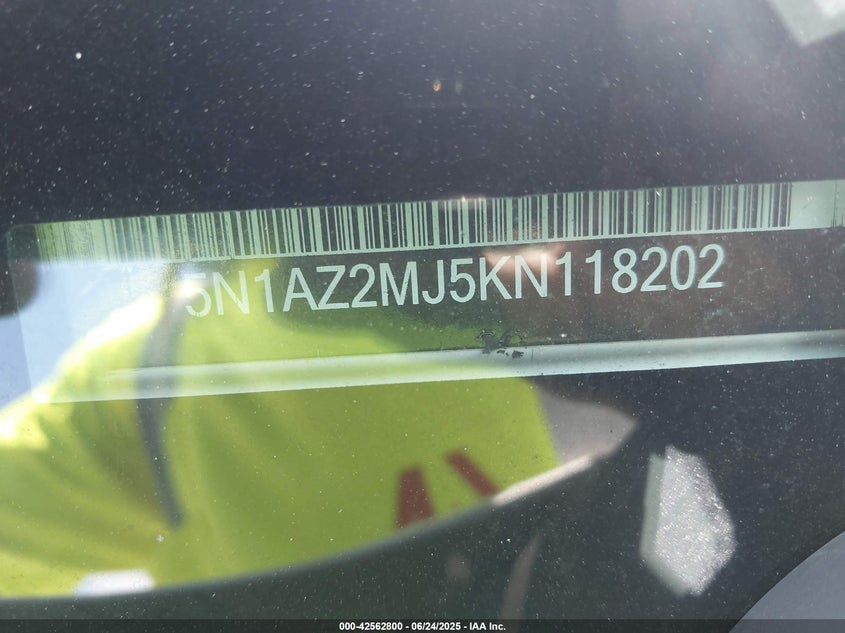 2019 NISSAN MURANO PLATINUM - 5N1AZ2MJ5KN118202