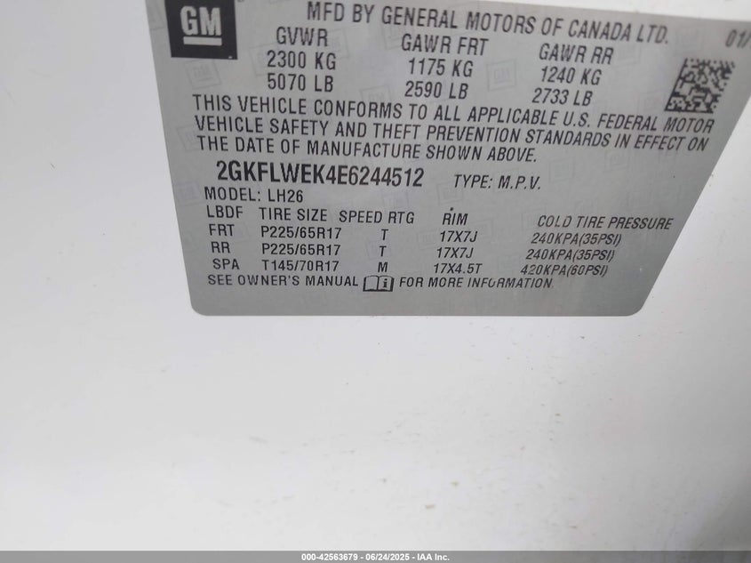 2014 GMC TERRAIN SLE-2 - 2GKFLWEK4E6244512