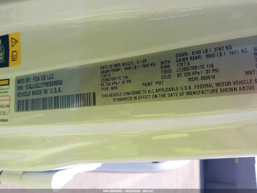 2023 Jeep Wrangler - 1C4JJXSJ7PW688666