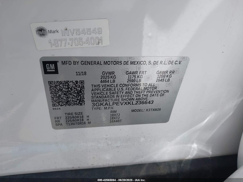 2019 GMC TERRAIN SLT - 3GKALPEVXKL236643