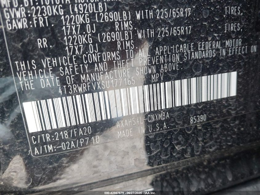 2025 Toyota Rav4 Hybrid - 4T3RWRFVXSU177165