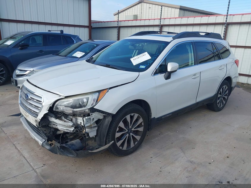 Vin: 4s4bsbncxg3326538, lot: 43060502, subaru outback 2.5i limited 20162