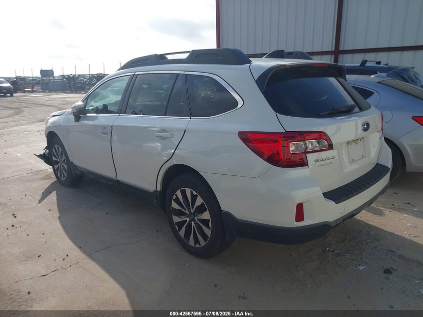 Vin: 4s4bsbncxg3326538, lot: 43060502, subaru outback 2.5i limited 20163