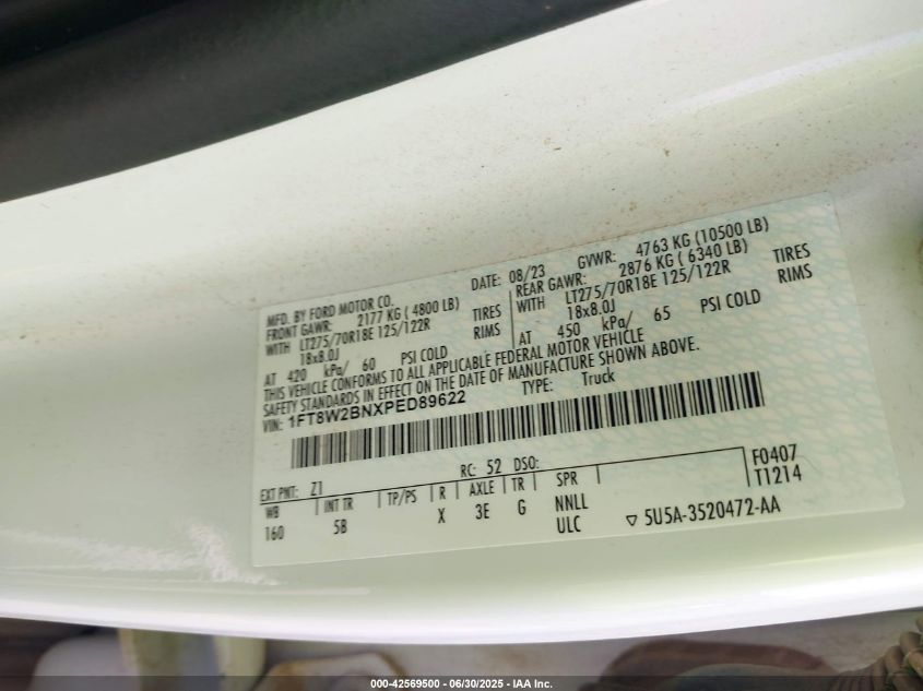 2023 Ford F-250 - 1FT8W2BNXPED89622