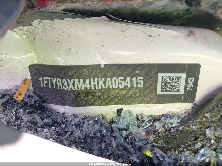 2017 Ford Transit-250 VIN: 1FTYR3XM4HKA05415 Lot: 42570398