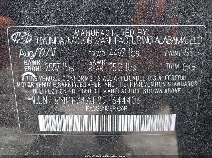 2018 HYUNDAI SONATA LIMITED - 5NPE34AF8JH644406