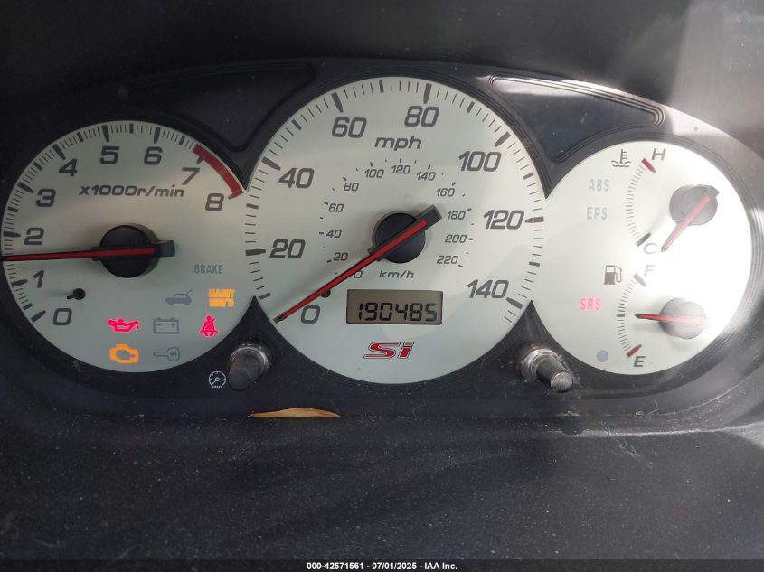 2002 Honda Civic Si VIN: SHHEP33562U311347 Lot: 42571561