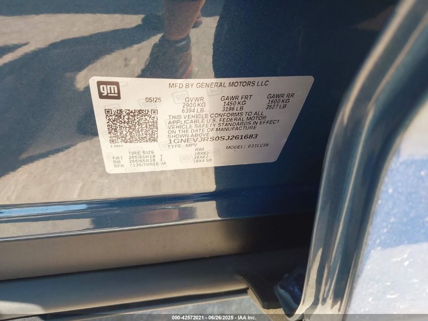 2025 Chevrolet Traverse - 1GNEVJRS0SJ261683