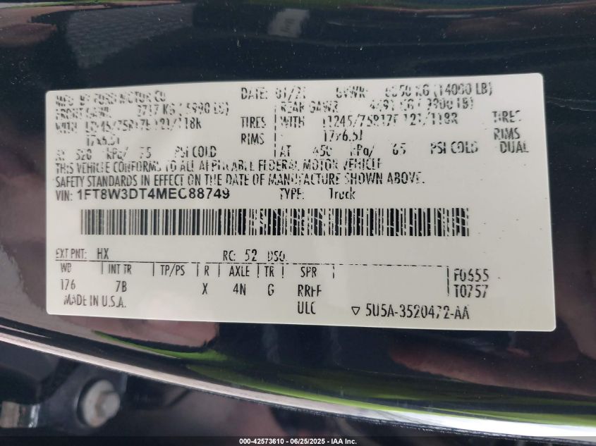 2021 Ford F-350 - 1FT8W3DT4MEC88749