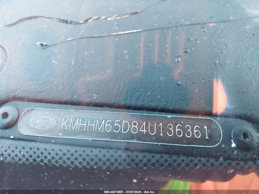 2004 Hyundai Tiburon VIN: KMHHM65D84U136361 Lot: 42573621