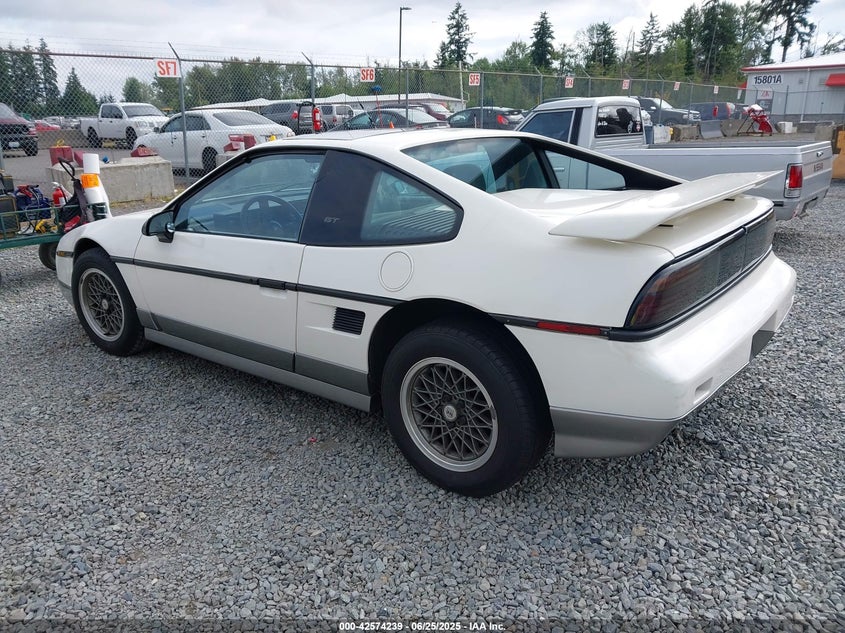 1986 Pontiac Fiero Gt white coupe gasoline 1G2PG9790GP268409 photo #4