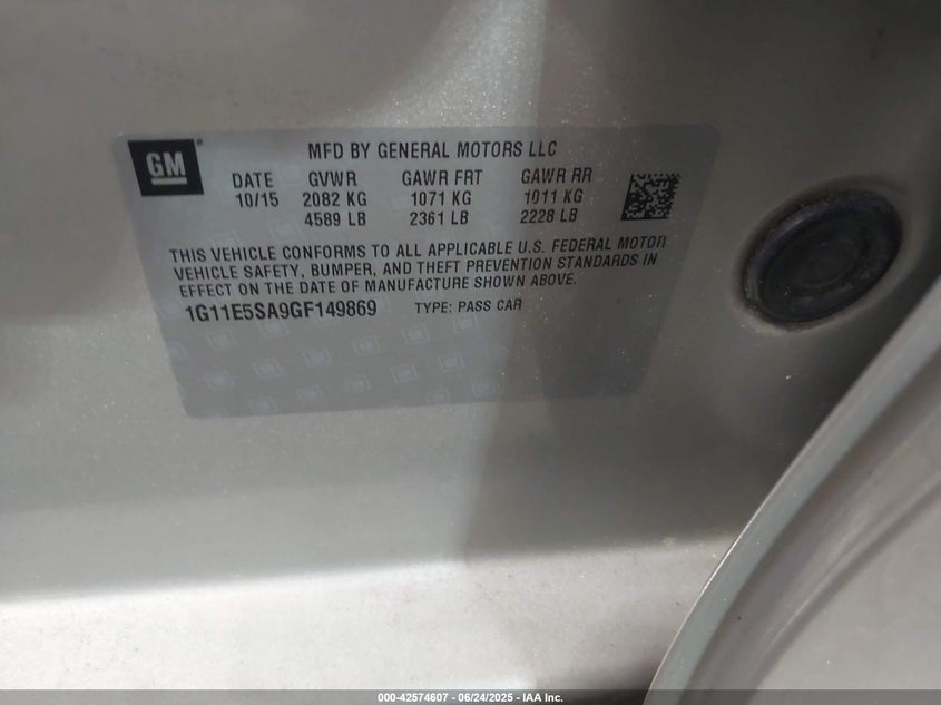 2016 CHEVROLET MALIBU LIMITED LTZ - 1G11E5SA9GF149869