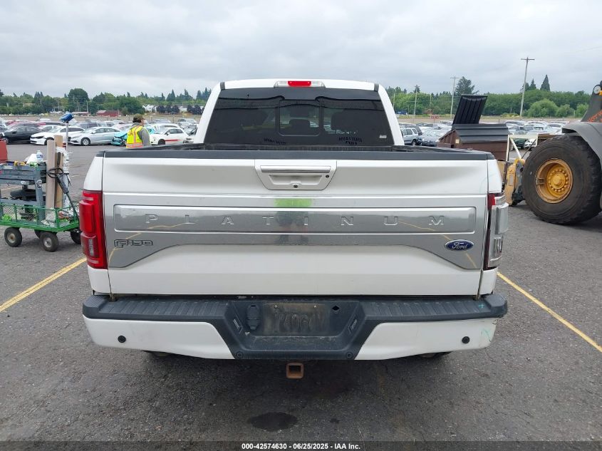 2016 Ford F-150 Platinum VIN: 1FTFW1EG6GFD20628 Lot: 42574630