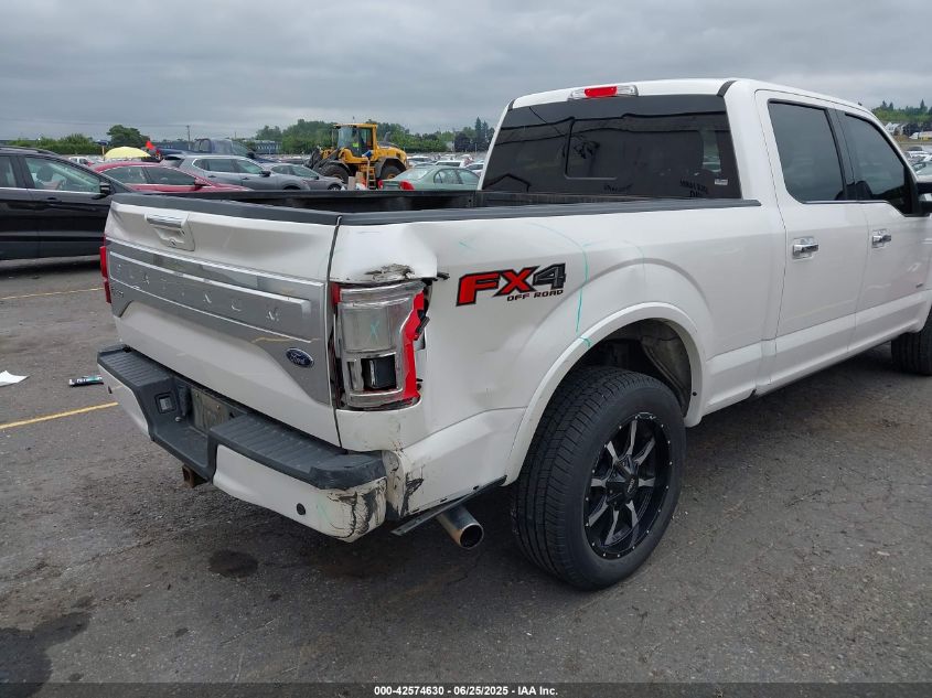 2016 Ford F-150 Platinum VIN: 1FTFW1EG6GFD20628 Lot: 42574630