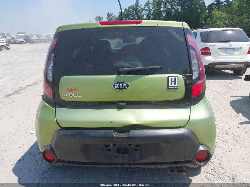 2016 Kia Soul + VIN: KNDJP3A57G7819150 Lot: 42578061