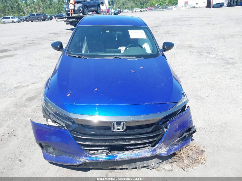 2021 Honda Accord Sport VIN: 1HGCV1F30MA087728 Lot: 42580130