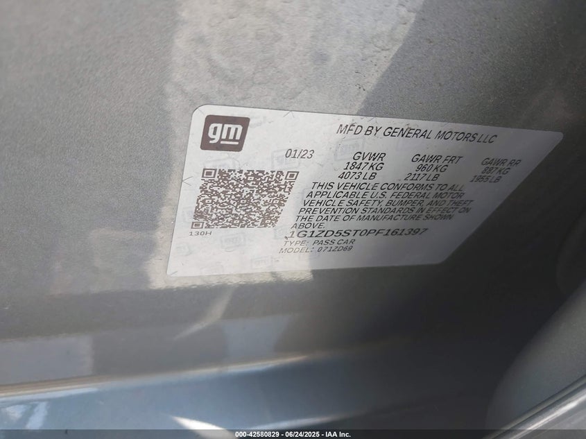 2023 CHEVROLET MALIBU FWD 1LT - 1G1ZD5ST0PF161397