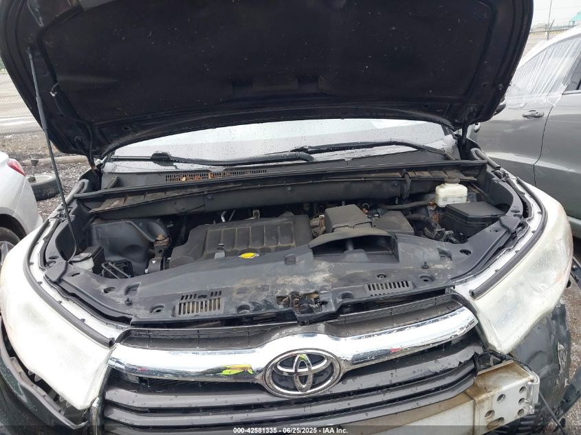 2014 Toyota Highlander Le/Le Plus VIN: 5TDBKRFH2ESO17617 Lot: 42581335