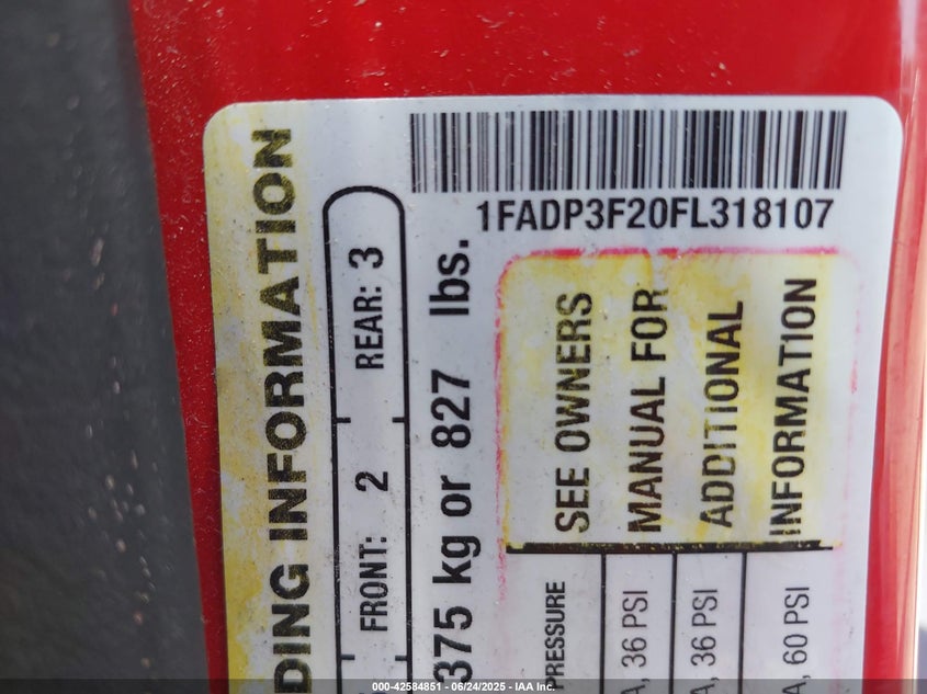 2015 FORD FOCUS SE - 1FADP3F20FL318107