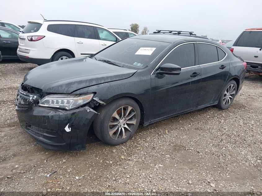 2015 Acura Tlx Tech black sedan gasoline 19UUB1F5XFA005893 photo #3