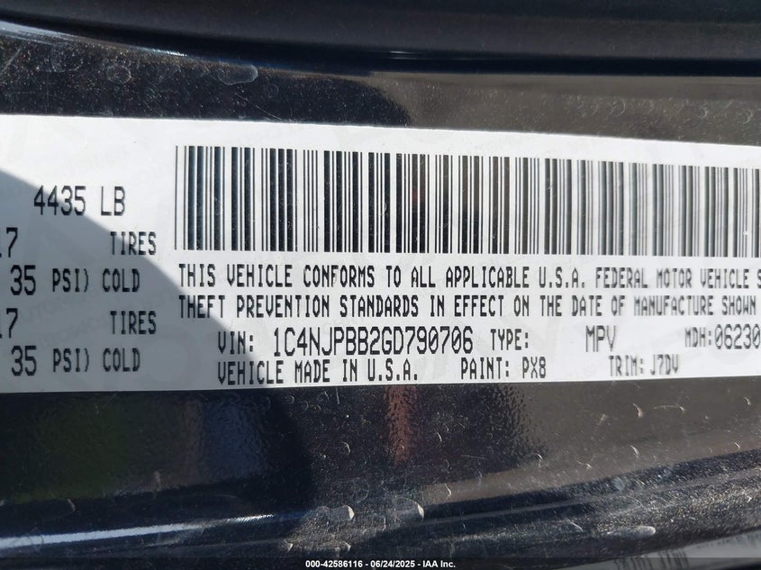 2016 JEEP PATRIOT 75TH ANNIVERSARY - 1C4NJPBB2GD790706