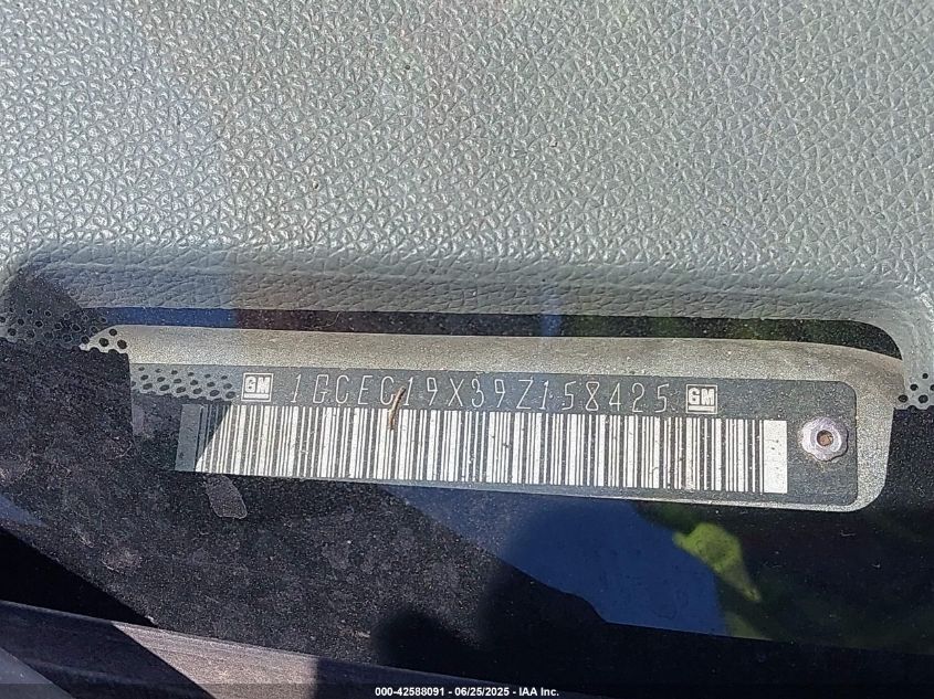 2009 Chevrolet Silverado 1500 Work Truck VIN: 1GCEC19X39Z158425 Lot: 42588091