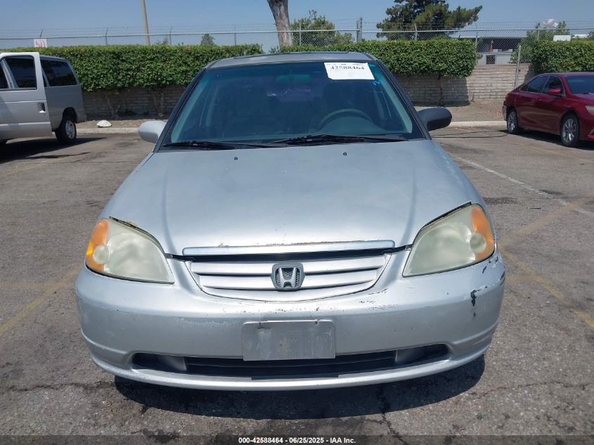 2002 Honda Civic Ex VIN: JHMES26782S001452 Lot: 42588464