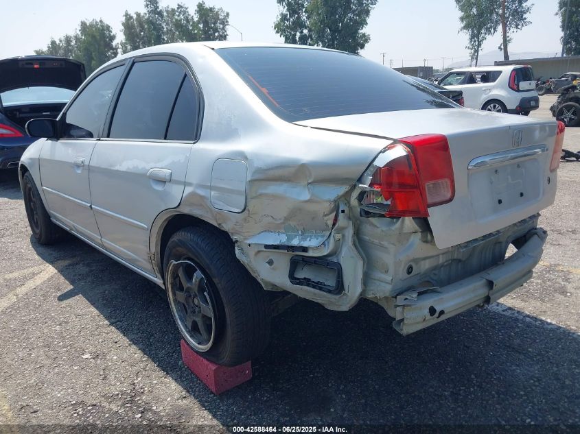 2002 Honda Civic Ex VIN: JHMES26782S001452 Lot: 42588464