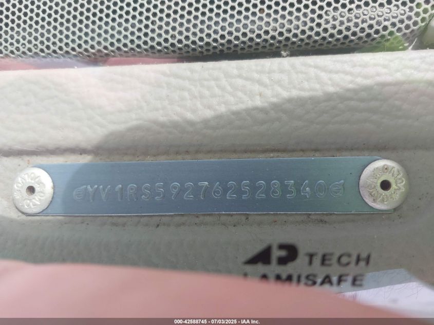 2006 Volvo S60 2.5T VIN: YV1RS592762528340 Lot: 42588745