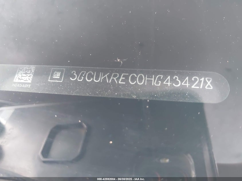 2017 Chevrolet Silverado 1500 2Lt VIN: 3GCUKREC0HG434218 Lot: 42592004