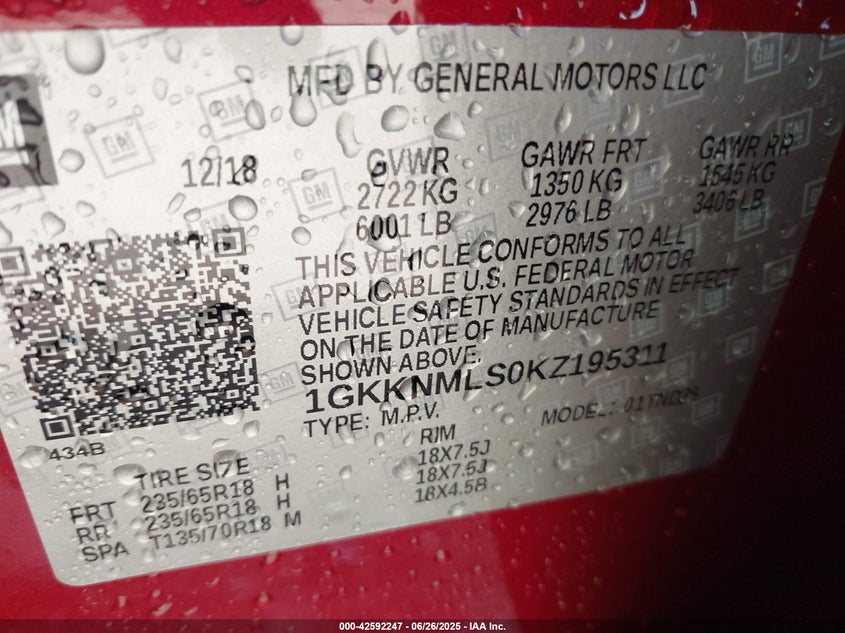 2019 GMC ACADIA SLT-1 - 1GKKNMLS0KZ195311