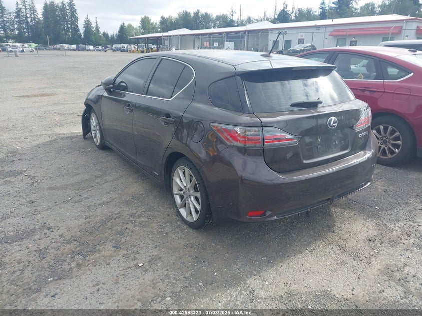 Vin: jthkd5bh5c2107159, lot: 43086284, lexus ct 200h premium 20123