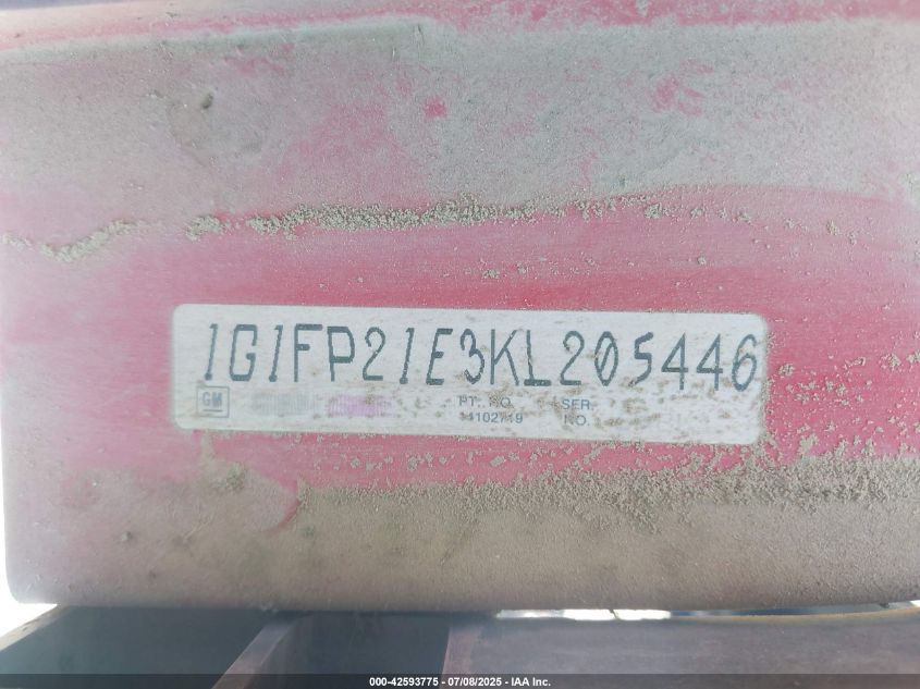 1989 Chevrolet Camaro VIN: 1G1FP21E3KL205446 Lot: 42593775