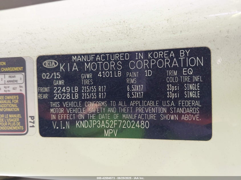 2015 KIA SOUL + - KNDJP3A52F7202480