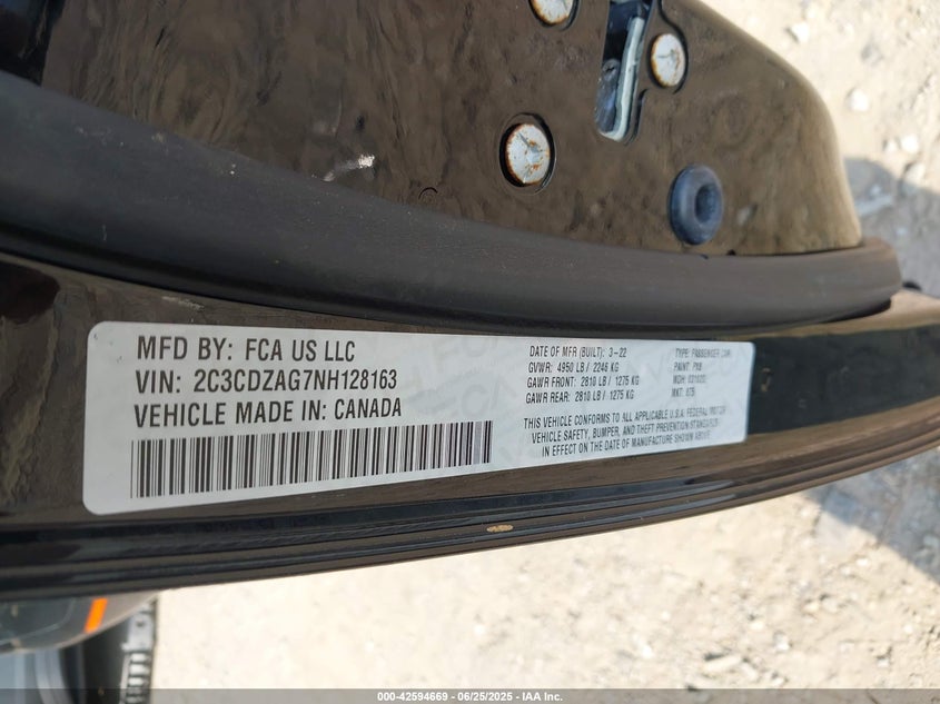 2022 DODGE CHALLENGER SXT - 2C3CDZAG7NH128163